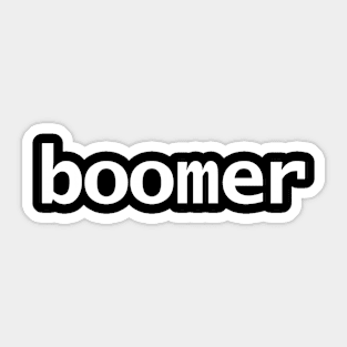 Boomer Minimal Typography Sticker